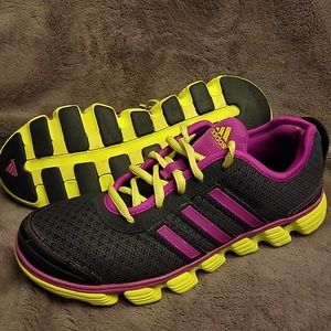 Womens Adidas Size 6 Navy Purple Yellow Shoes